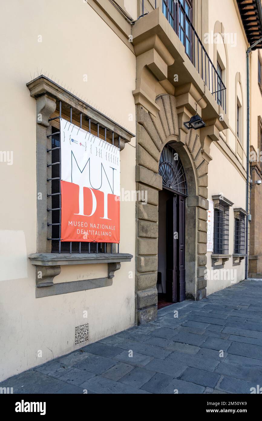 Ingresso al nuovo museo 'Mundi' Museo di lingua italiana, nel centro di Firenze, regione Toscana, Italia Foto Stock