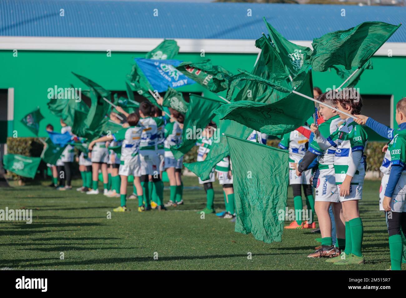 Treviso, Italia. 24th Dec, 2022. Benetton durante Benetton Rugby vs Zebre Rugby Club, partita United Rugby Championship a Treviso, Italia, Dicembre 24 2022 Credit: Independent Photo Agency/Alamy Live News Foto Stock