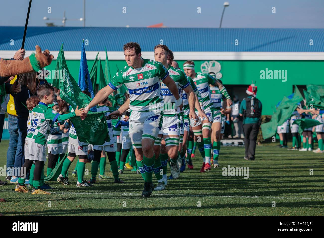 Treviso, Italia. 24th Dec, 2022. Benetton Rugby durante Benetton Rugby vs Zebre Rugby Club, partita United Rugby Championship a Treviso, Italia, Dicembre 24 2022 Credit: Independent Photo Agency/Alamy Live News Foto Stock