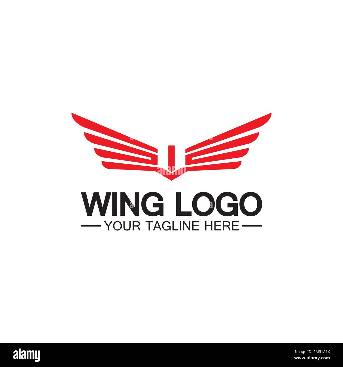 Lettera W per logo Wings, combinazione lettera w e ali Illustrazione Vettoriale