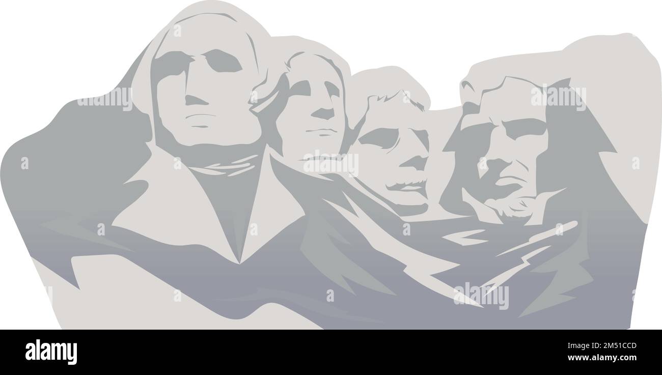 monte rushmore in america Illustrazione Vettoriale