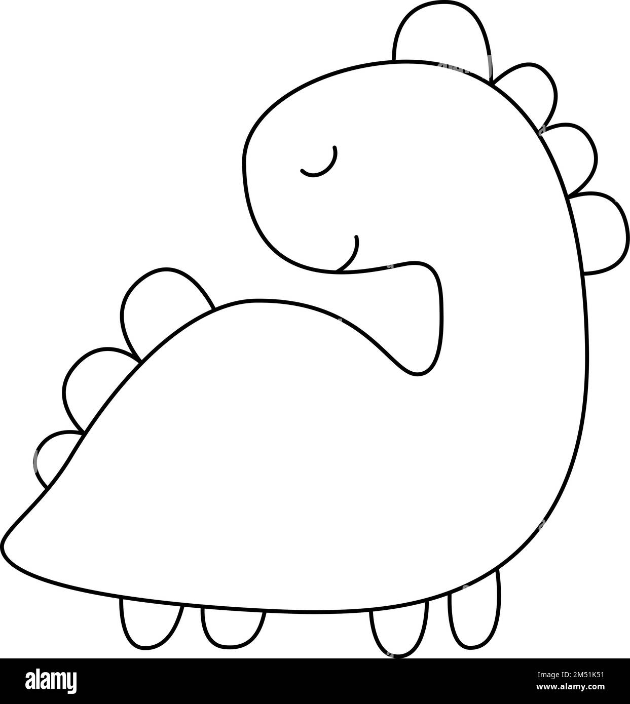 Vettore mano disegnata carino bambino dinosauro illustrazione. Divertente dinosauro cartone animato. Doodle design per ragazze o ragazzi, bambini. Bambini illustrazione per la moda Illustrazione Vettoriale