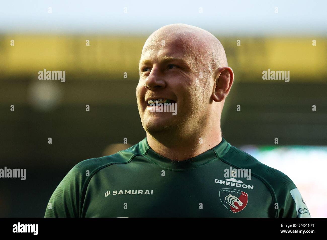 DaN Cole di Leicester Tigers durante la partita della Gallagher Premiership Leicester Tigers vs Gloucester Rugby a Welford Road, Leicester, Regno Unito, 24th dicembre 2022 (Photo by Nick Browning/News Images) Foto Stock
