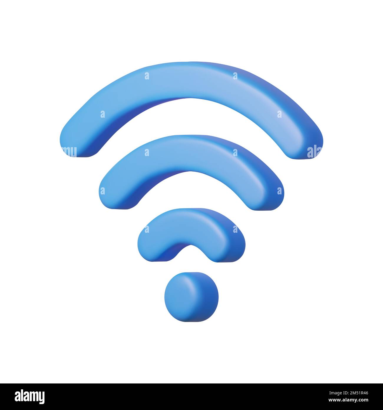 3D simbolo del segnale WiFi, della connessione e della rete. Illustrazione Vettoriale