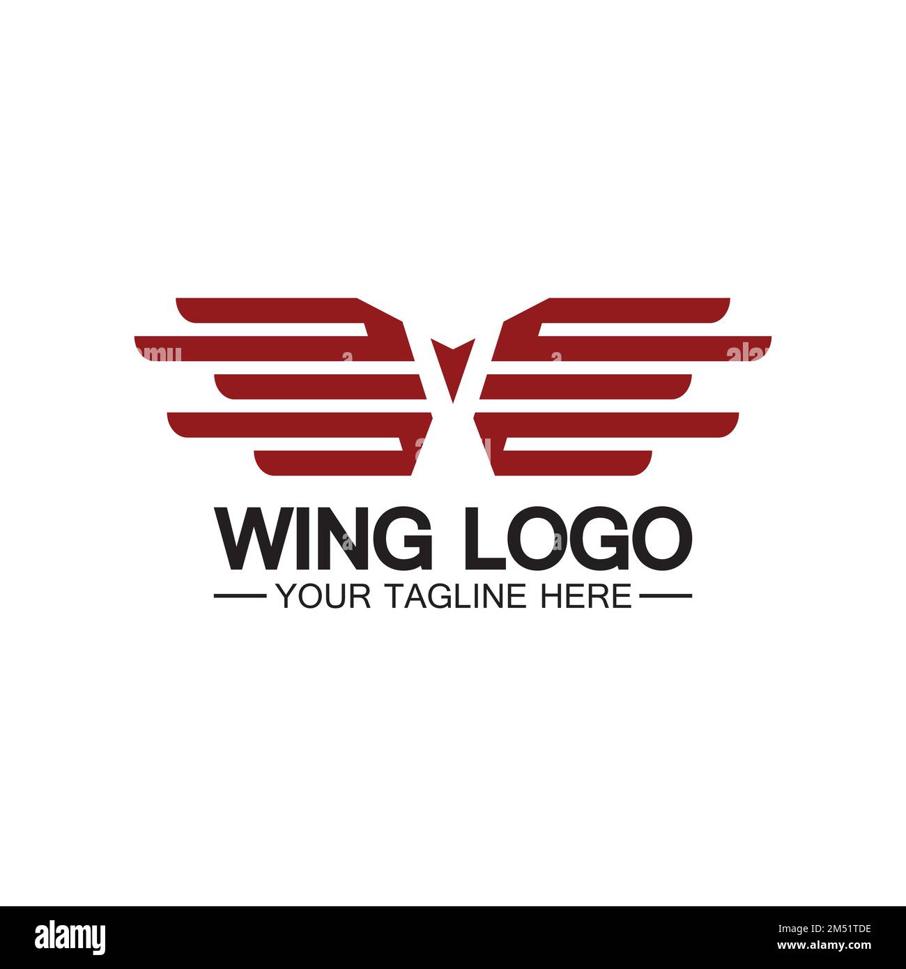 Lettera W per logo Wings, combinazione lettera w e ali Illustrazione Vettoriale