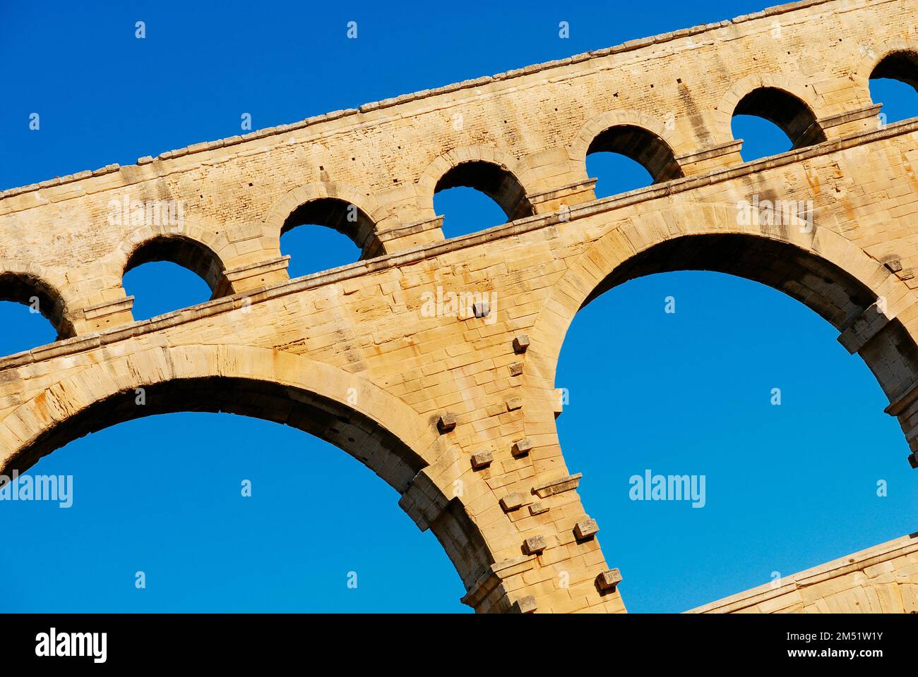 Particolare del Pont Du Gard Foto Stock