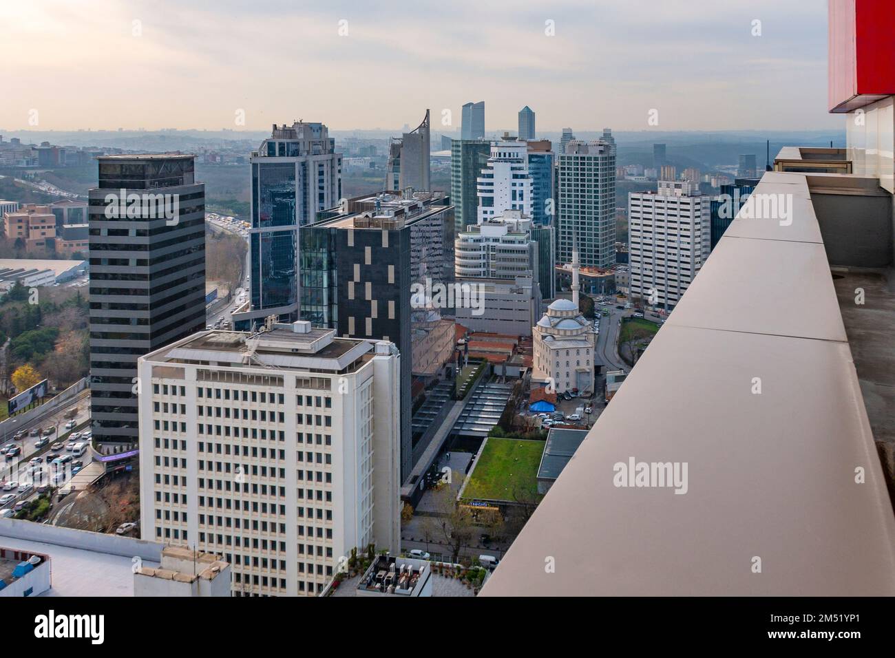 Distretto commerciale Maslak a Sariyer a Istanbul, Turchia. Foto Stock