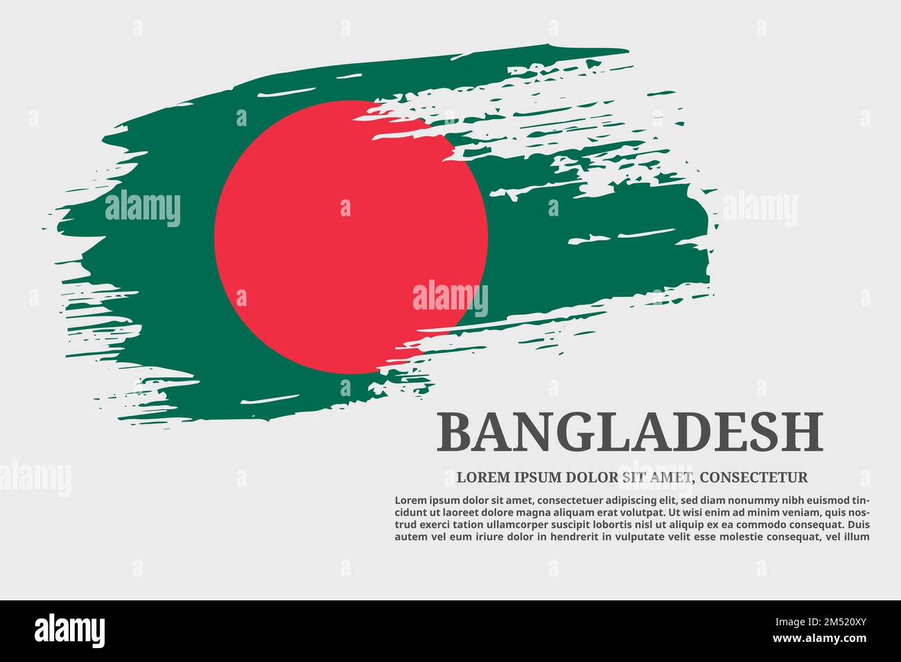 Bangladesh bandiera grunge pennello e poster di testo, vettore Illustrazione Vettoriale