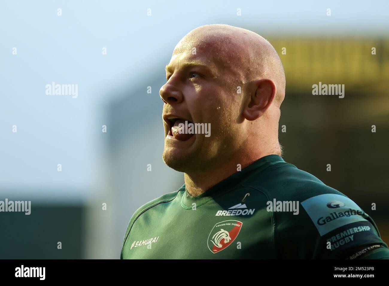 DaN Cole di Leicester Tigers durante la partita della Gallagher Premiership Leicester Tigers vs Gloucester Rugby a Welford Road, Leicester, Regno Unito, 24th dicembre 2022 (Photo by Nick Browning/News Images) Foto Stock
