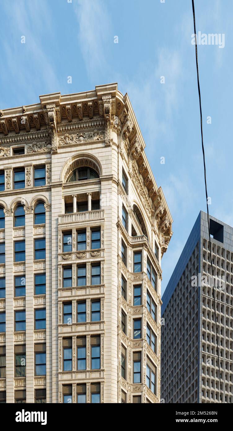 Il Rose Building a 10 piani, rivestito in terracotta, era l'edificio più grande dell'Ohio quando fu aperto nel 1900, e aveva anche una propria centrale elettrica. Foto Stock