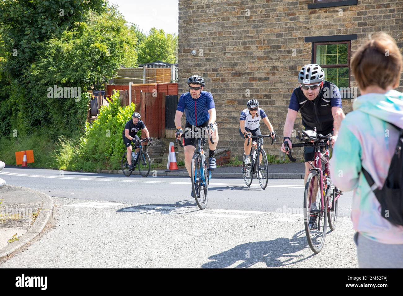 Gara ciclistica di Ironman UK a Bolton Greater Manchester 2022 Foto Stock