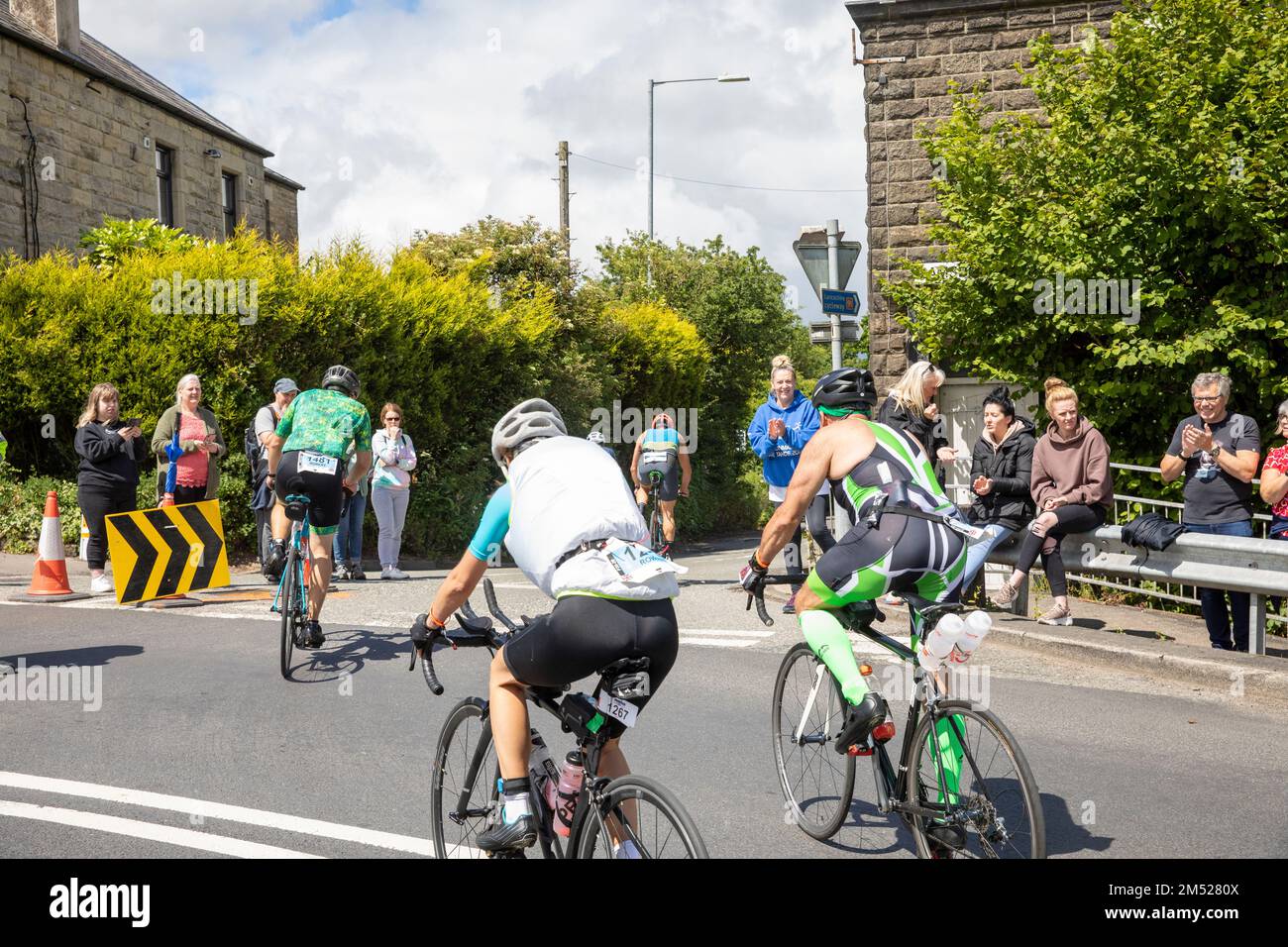 Ironman UK gara ciclistica su strada a Bolton Greater Manchester Inghilterra, Regno Unito, 2022 Foto Stock