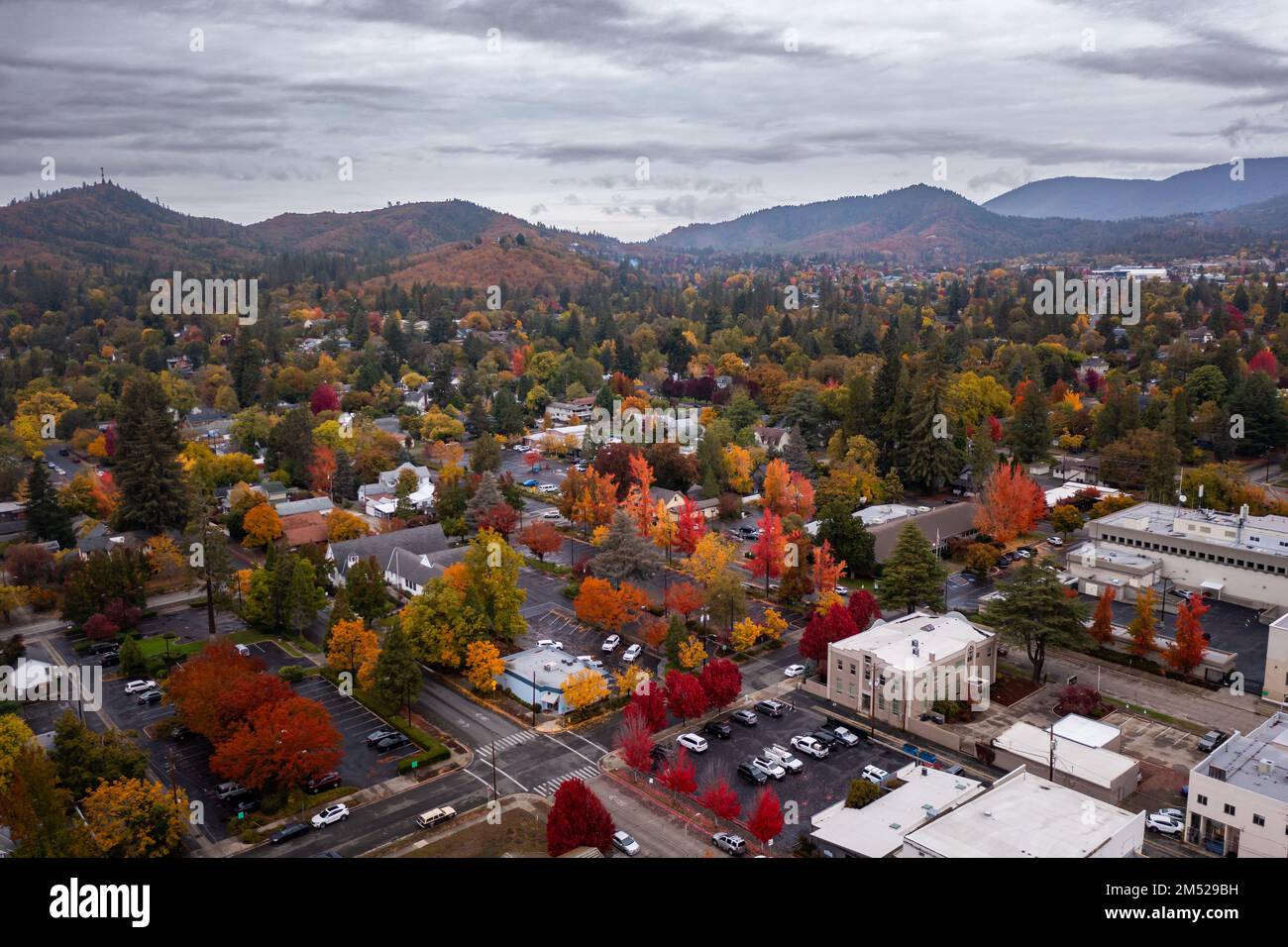 Grants Pass, Oregon. Foto aerea Foto Stock