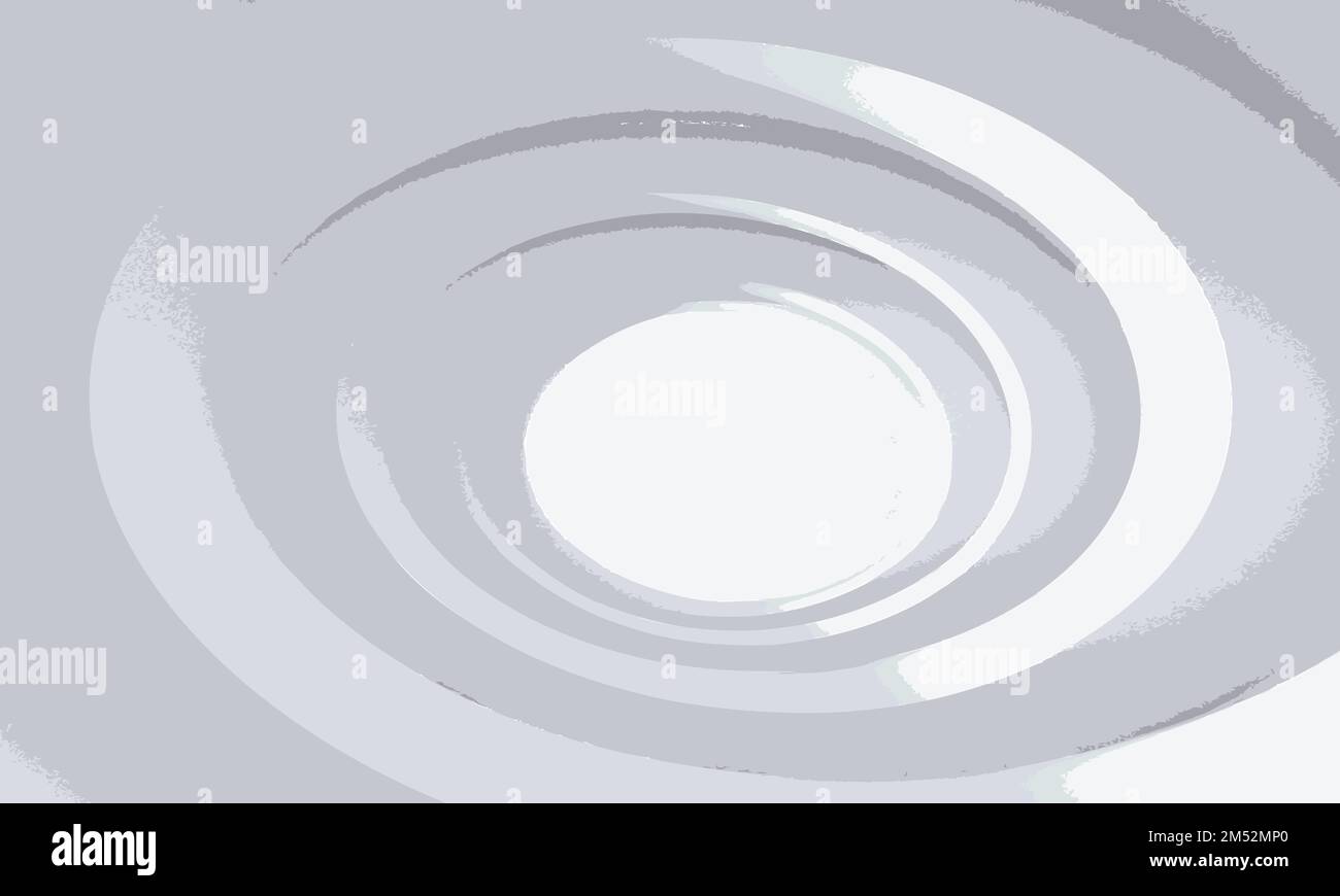 3D White Circle Architecture Abstract background Illustrazione Vettoriale