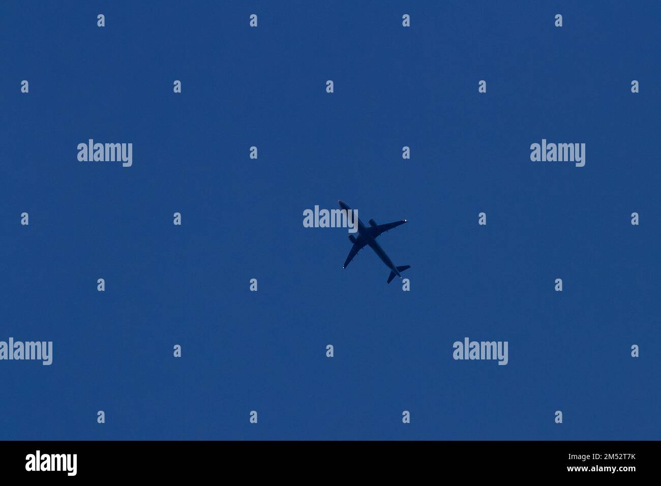 Un All Nippon Airways (ANA) Airbus A321-272N che vola sopra al crepuscolo. Giappone. Foto Stock