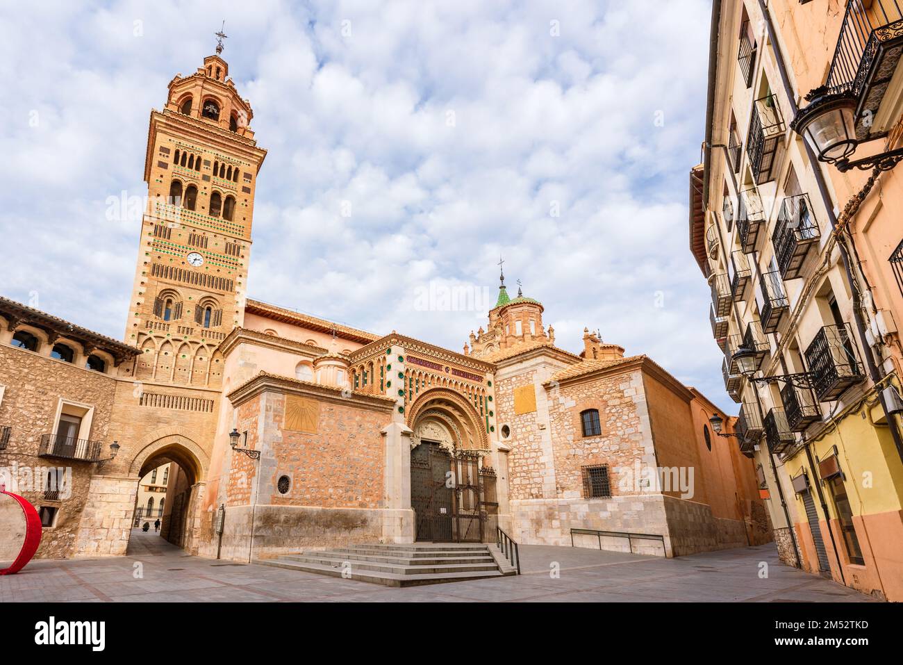 Cattedrale di Teruel a Aragón, tempio medievale cattolico in stile mudéjar unico Foto Stock