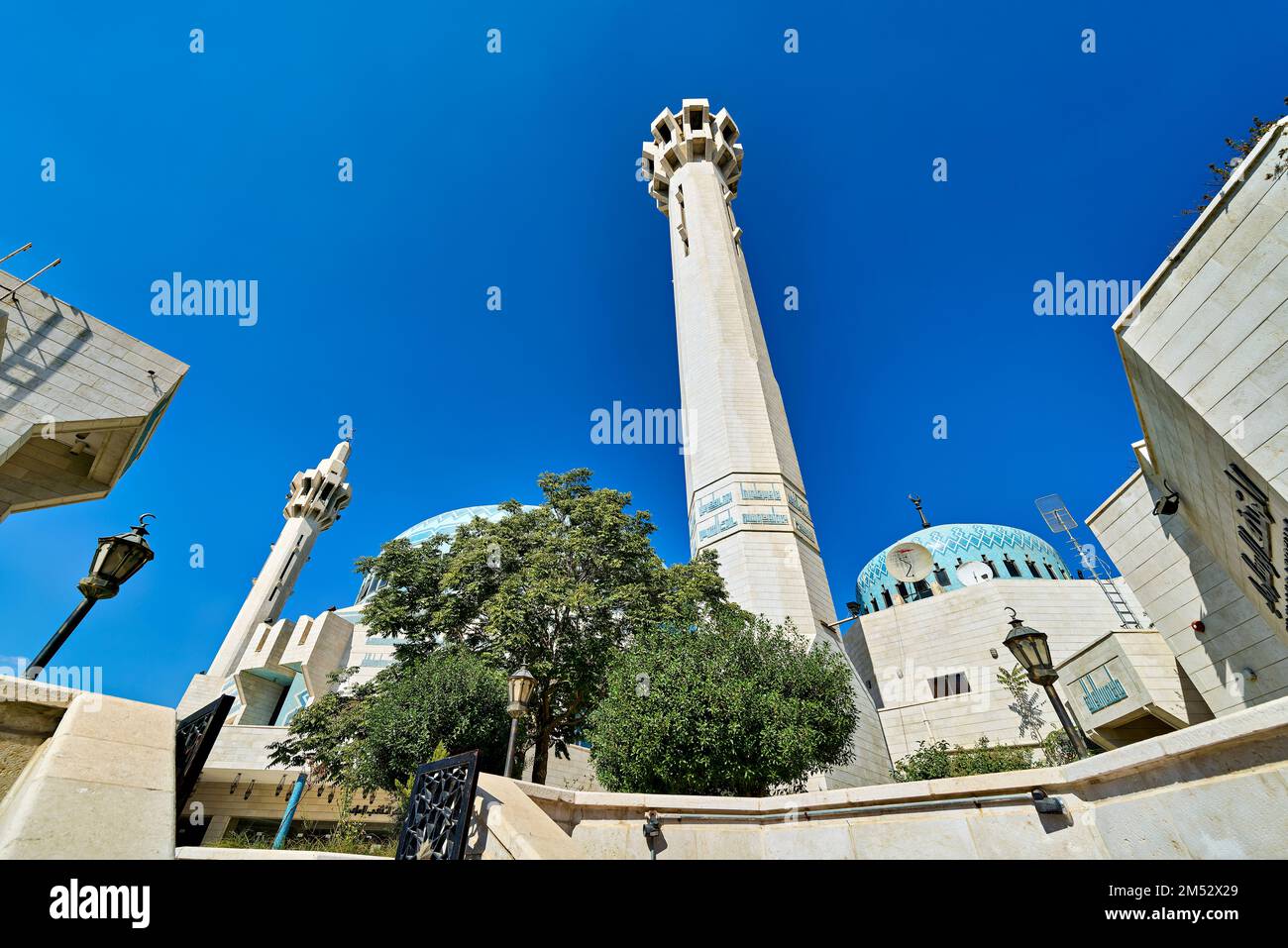 Amman Giordania. Moschea del Re Abdullah Foto Stock