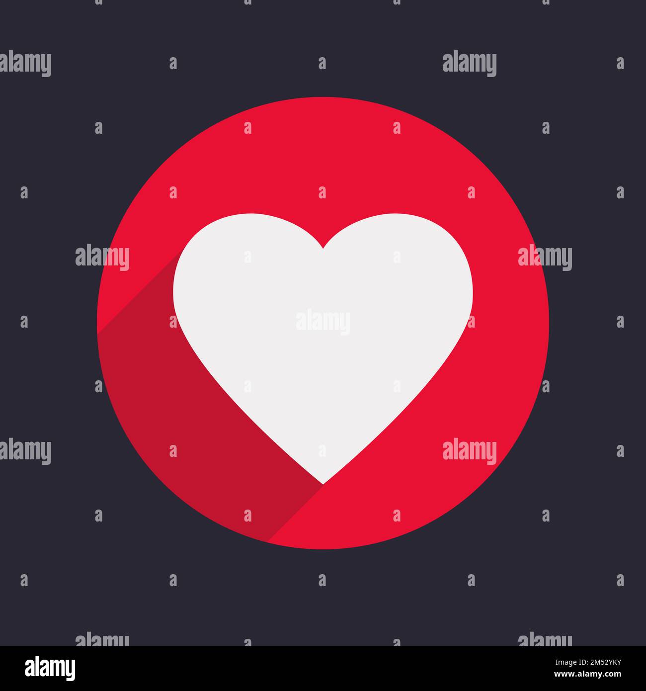Heart Icon design isolato in stile piatto. Un simbolo di amore, un segno santo di San Valentino, per siti web, app per dispositivi mobili e altri tuoi progetti. Illust vettoriale Illustrazione Vettoriale