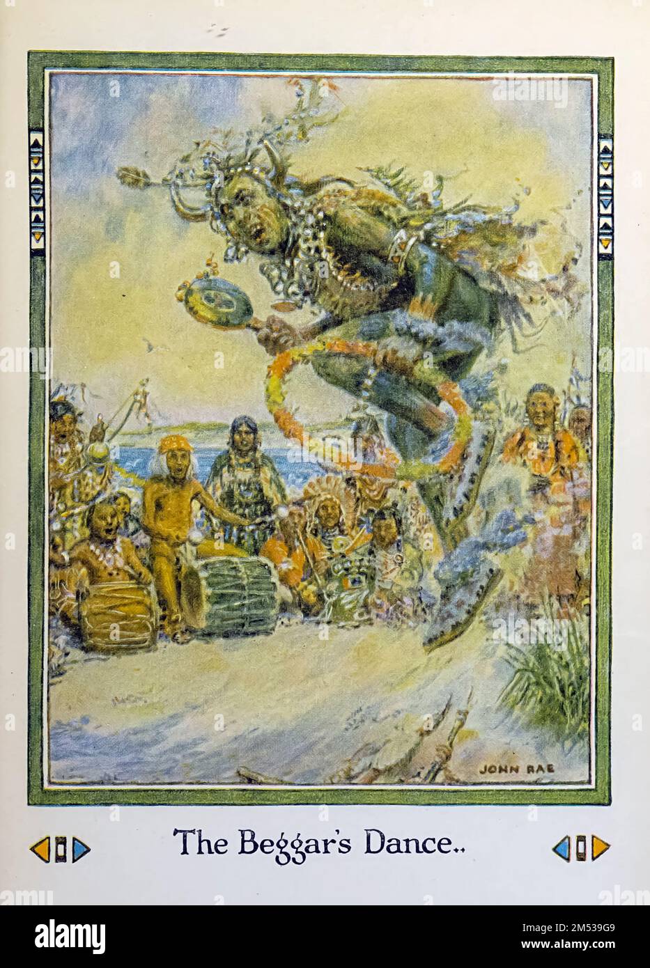 The Beggars Dance Illustrated by John Rae dal libro ' American Indian Fairy tales ' di William Trowbridge Larned, Pubblicazione data 1921 Editore New York, P. F. Volland Foto Stock