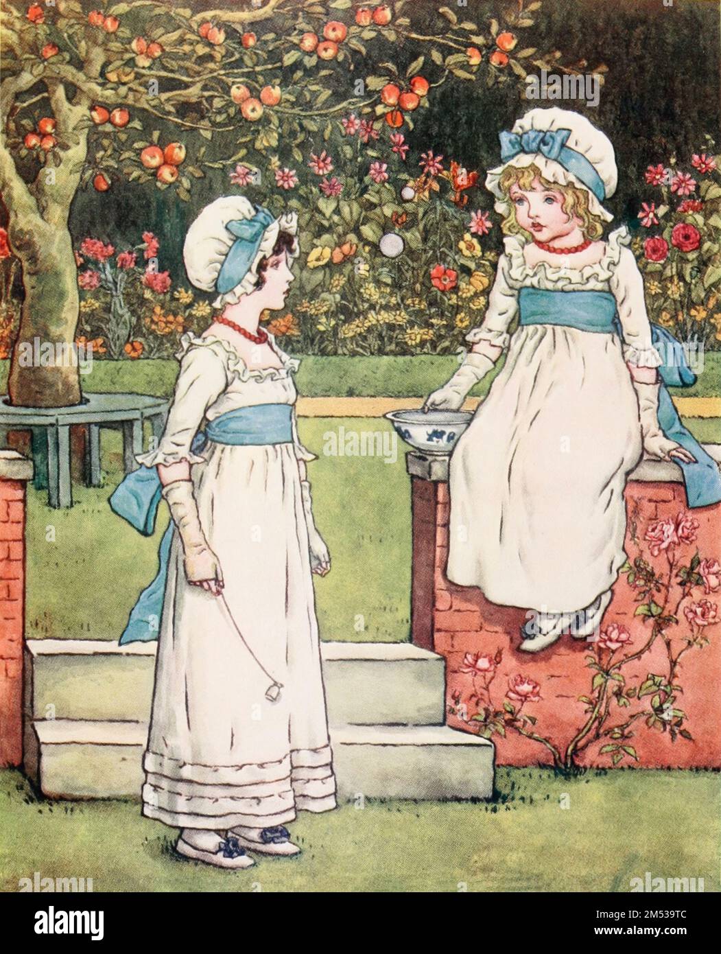 BOLLE vedere il bel pianeta ! Sfera galleggiante ! Brezza più debole lo fan lontano o vicino da Kate Greenaway dal libro ' Kate Greenaway ' di Marion Harry Spielmann, 1858-1948; e George Somes Layard, pubblicato da G.P. I figli di Putnam a New York e A e C. Black a Londra nel 1905 Foto Stock