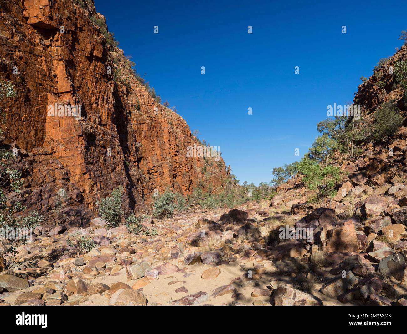 Guardando ad est dalla Gola di Ormiston, West Macdonnell (Tjoritja) National Park, Northern Territory, Australia Foto Stock