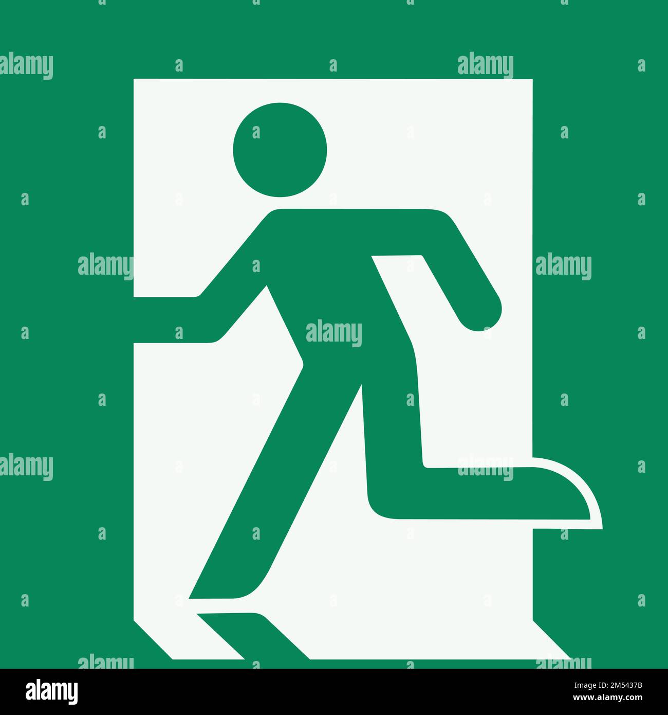 ISO 7010 E001 – uscita di emergenza (lato sinistro) Illustrazione Vettoriale