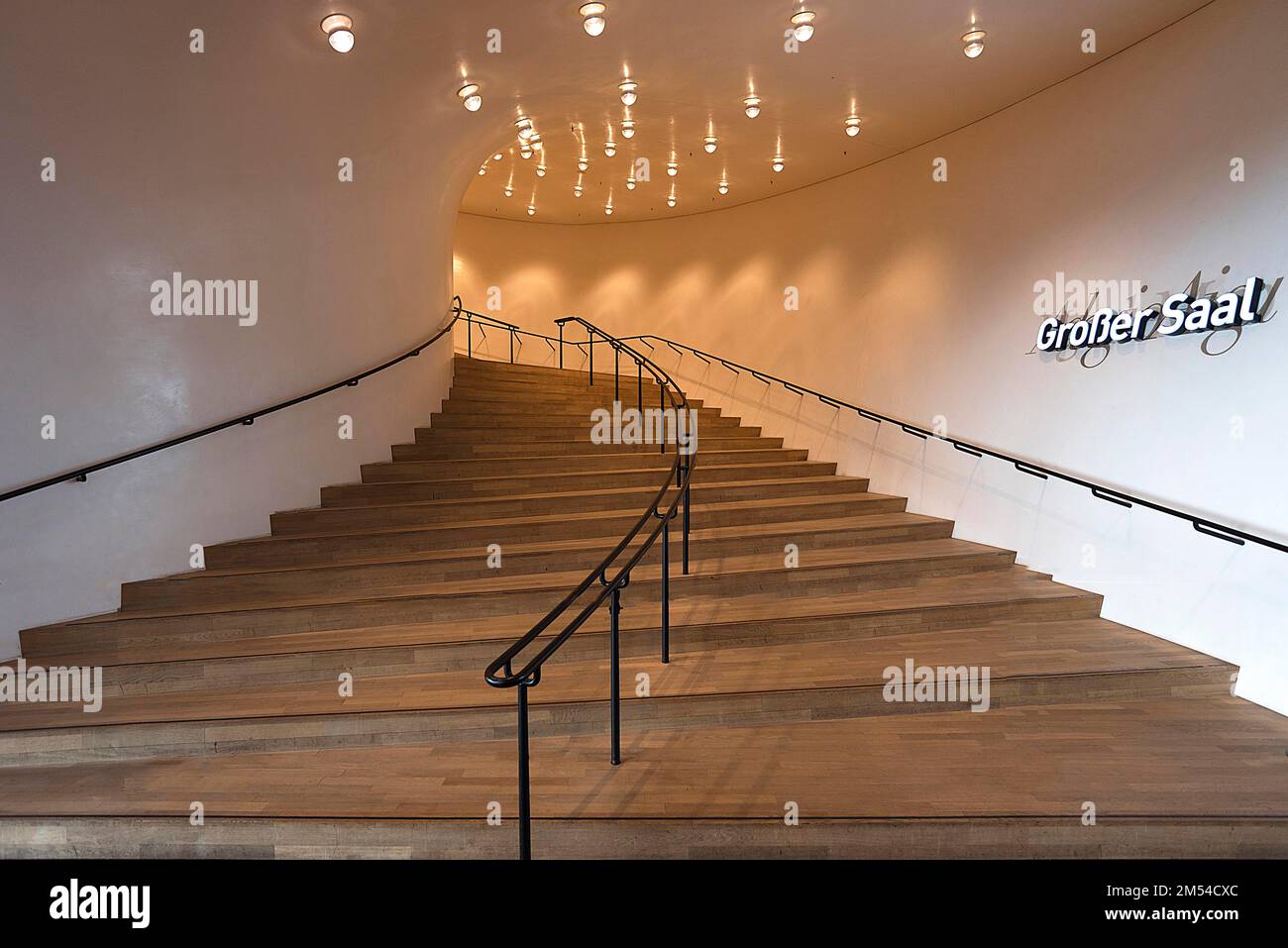 Scala alla Sala Grande, Sala Filarmonica dell'Elba, Amburgo, Germania Foto Stock