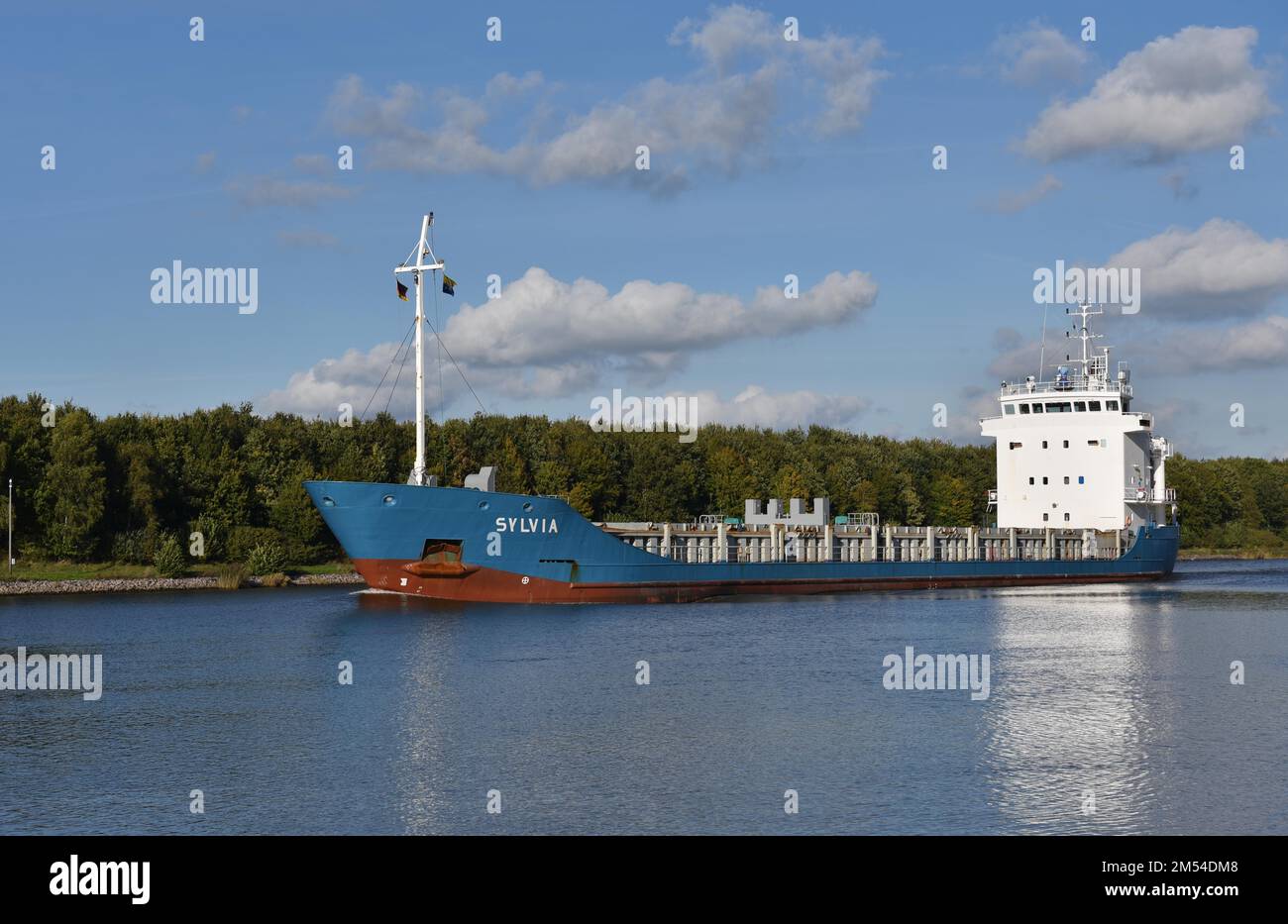 Tipico guerriere (Sylvia) nel canale Kiel, Schleswig-Holstein, Germania Foto Stock