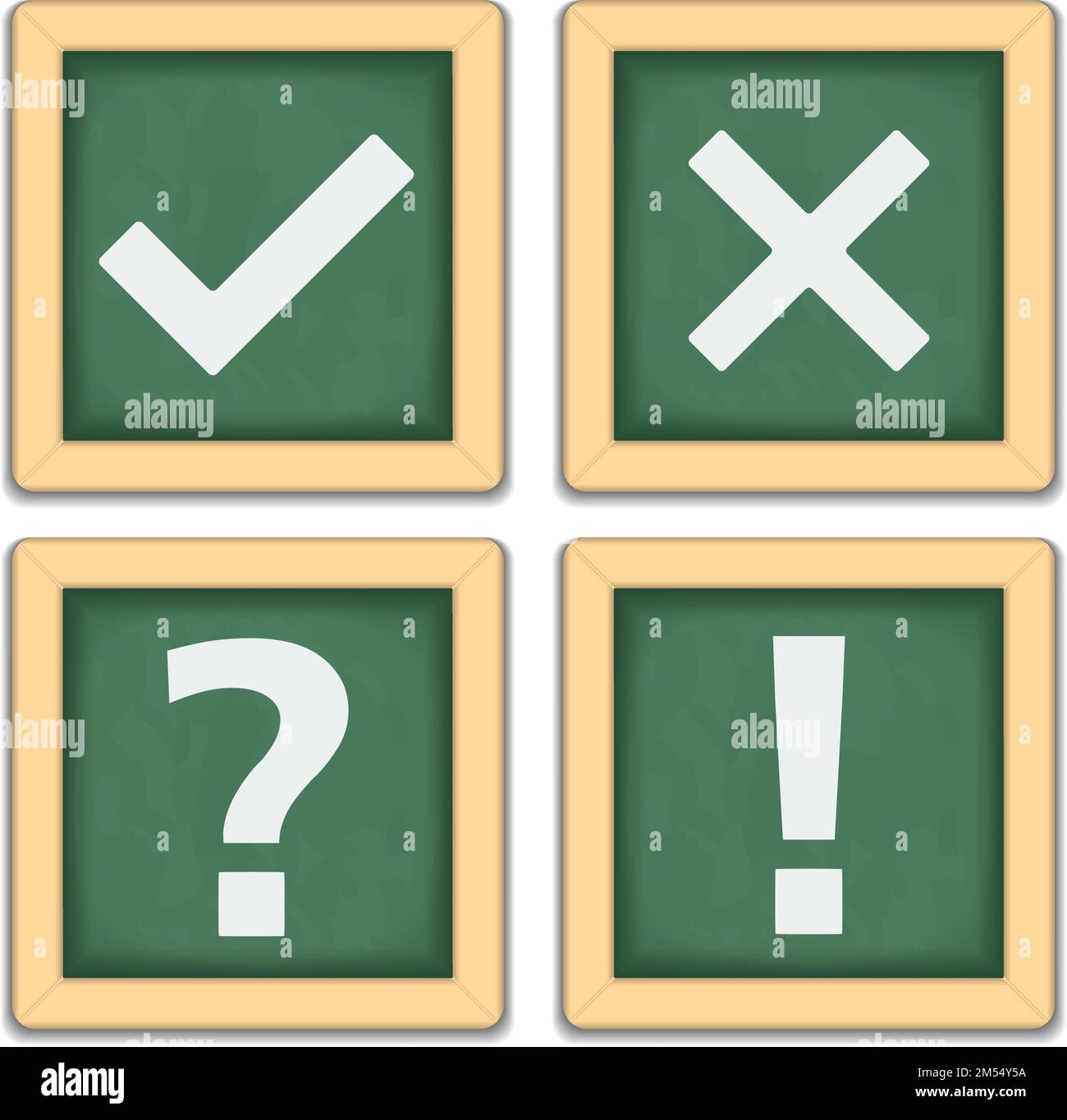 Set di lavagne con simboli diversi, illustrazione vettoriale eps10 Illustrazione Vettoriale