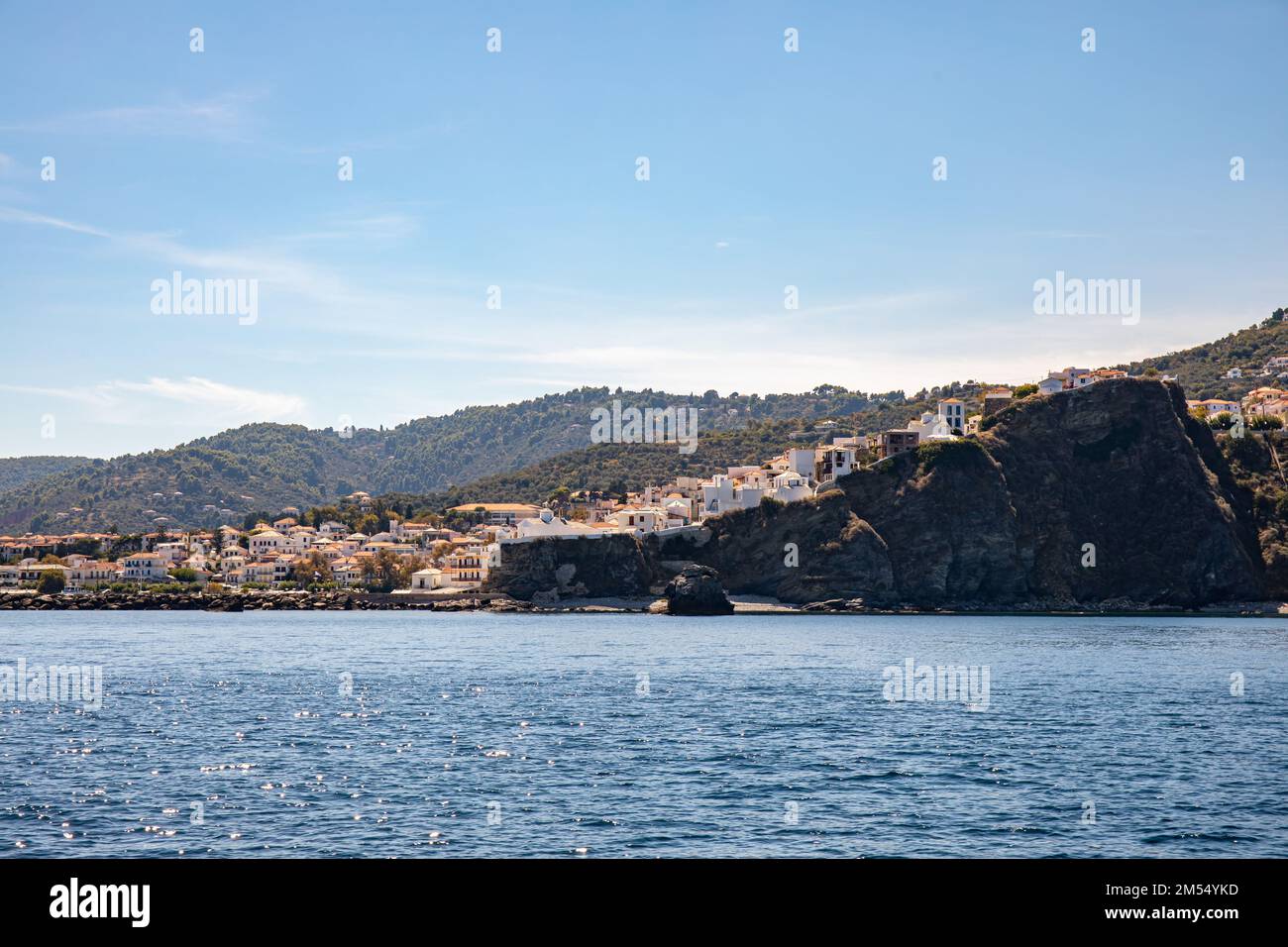 Skopelos sull'isola di Skopelos, Grecia Foto Stock