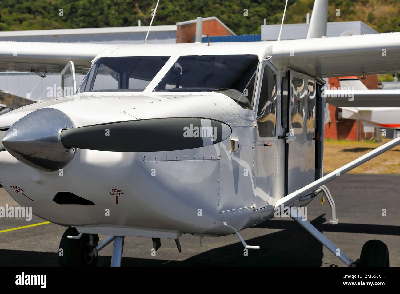 348 aeromobili leggeri per voli sulla Grande barriera Corallina atterrati all'Aeroporto di Cairns. Queensland-Australia. Foto Stock