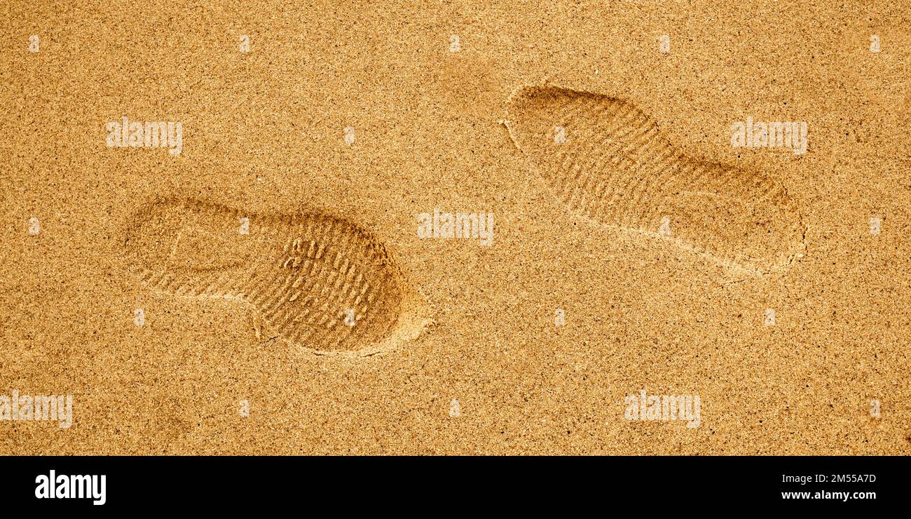 Beach Sand Footprint Abstract background Design Foto Stock