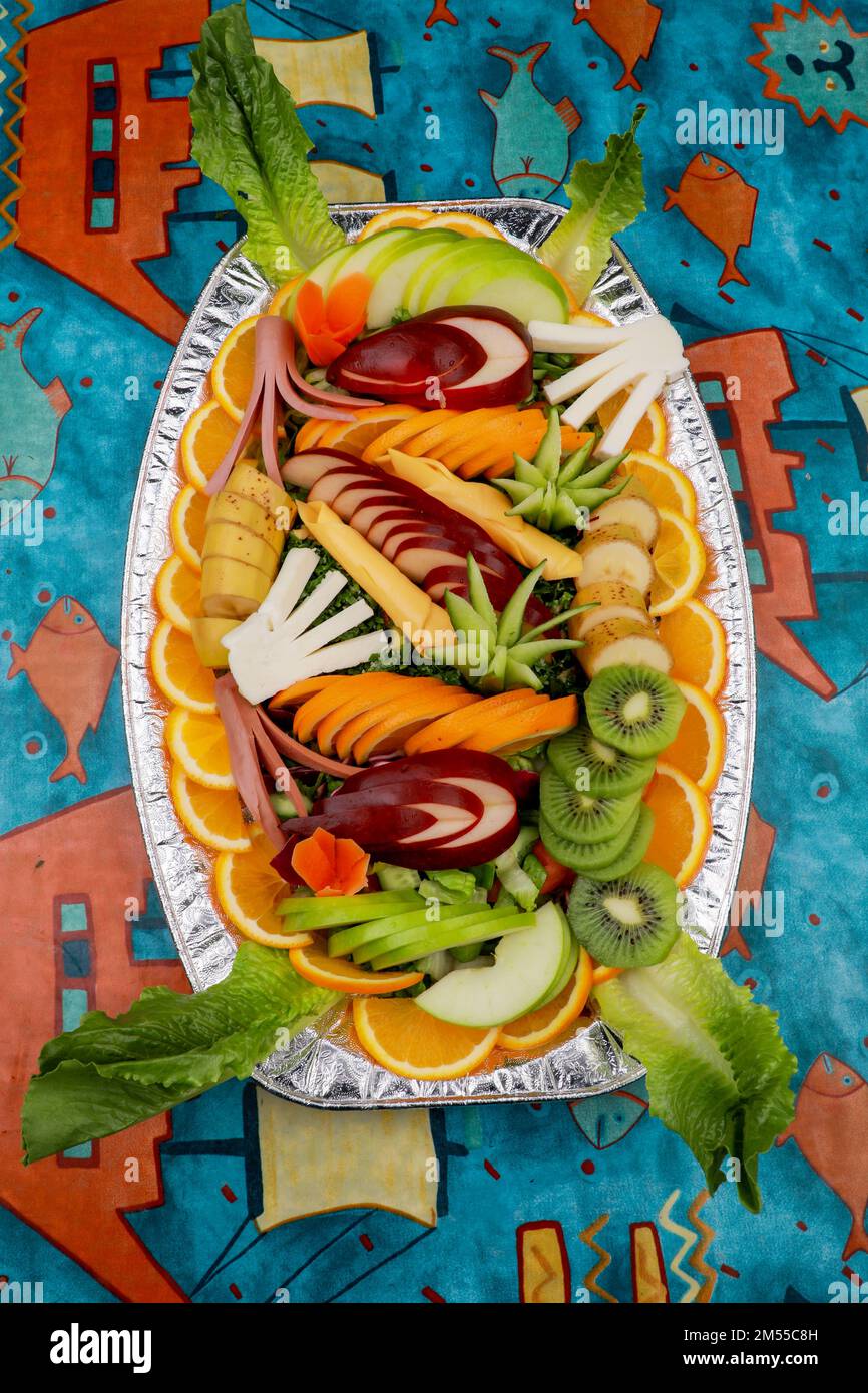colazione dieta insalata di frutta ricetta Foto Stock