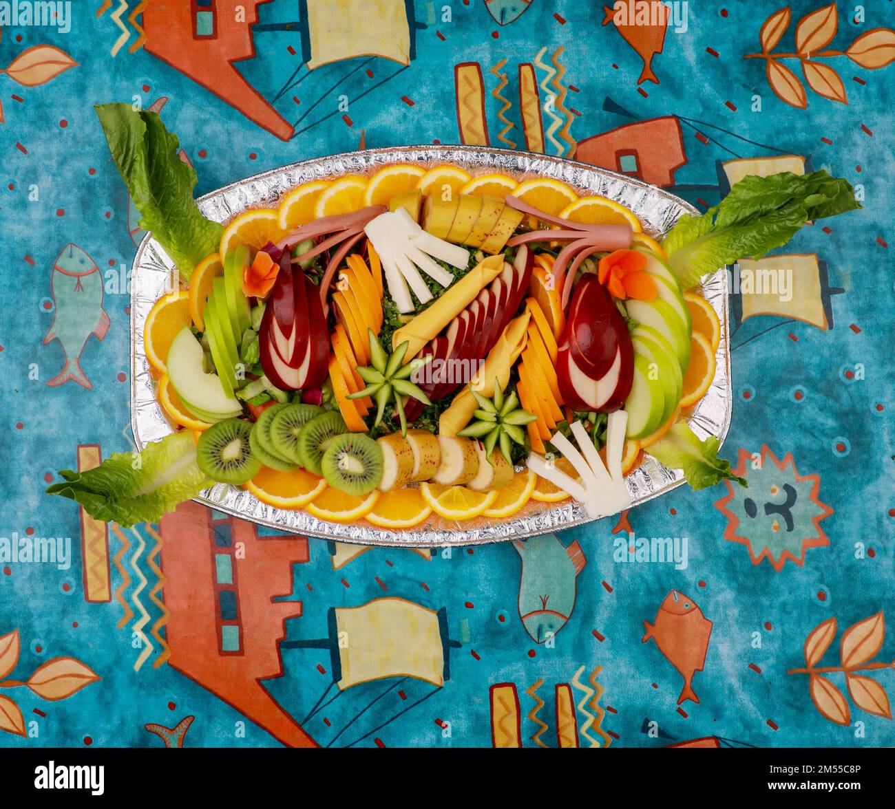 colazione dieta insalata di frutta ricetta Foto Stock