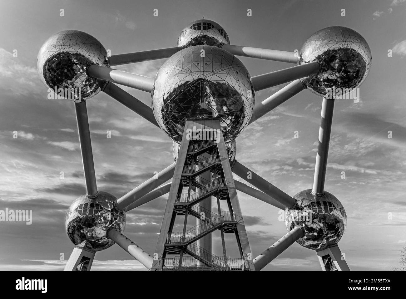 L'edificio Atomium a Bruxelles Foto Stock