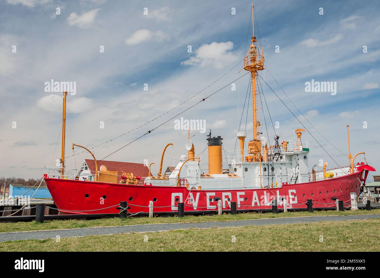 The Historic Lightship OverFalls, Lewes Delaware USA, Lewes, Delaware Foto Stock