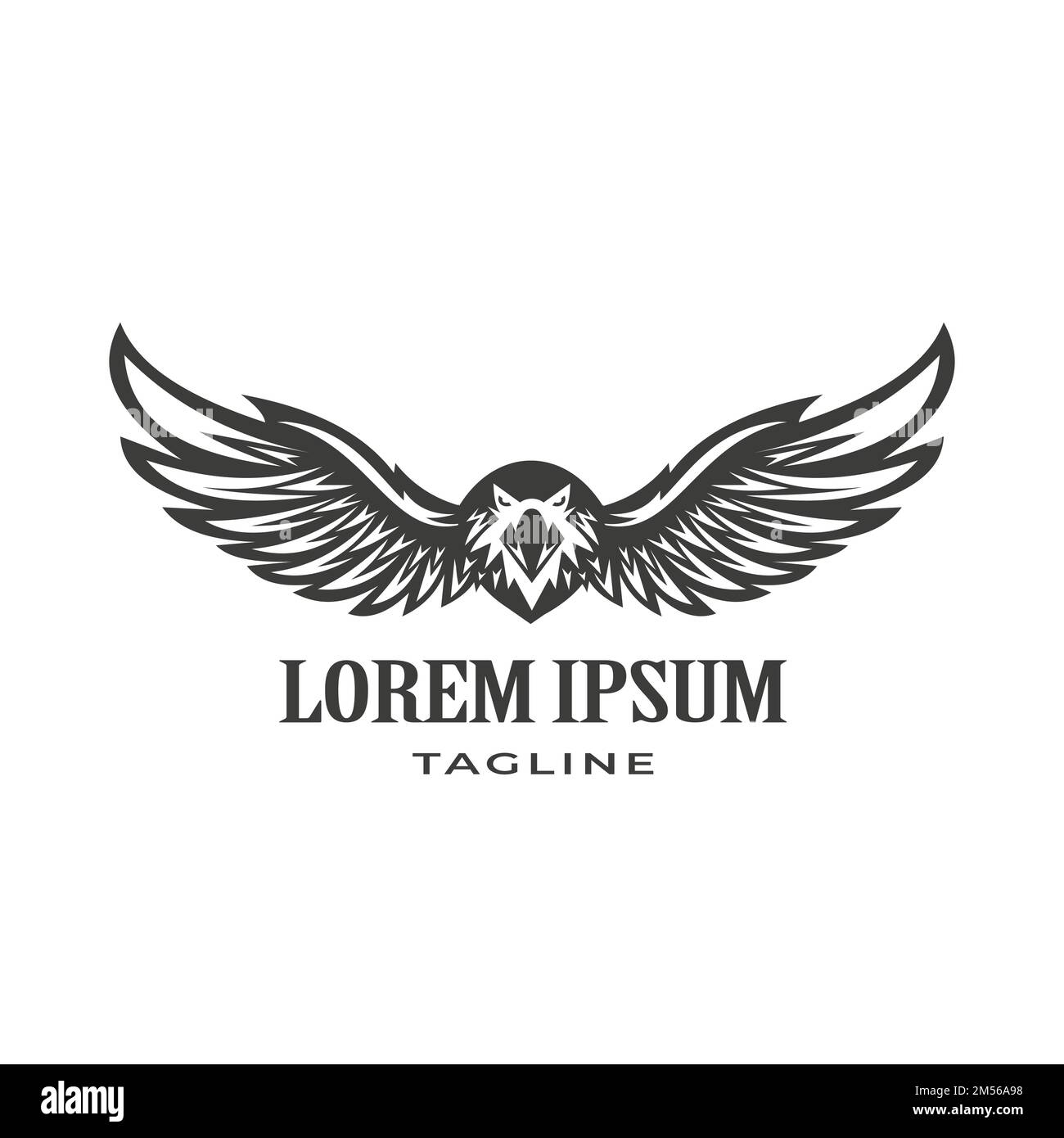 Flying Eagle Illustration vintage retro Emblem Logo Design Vector Illustrazione Vettoriale