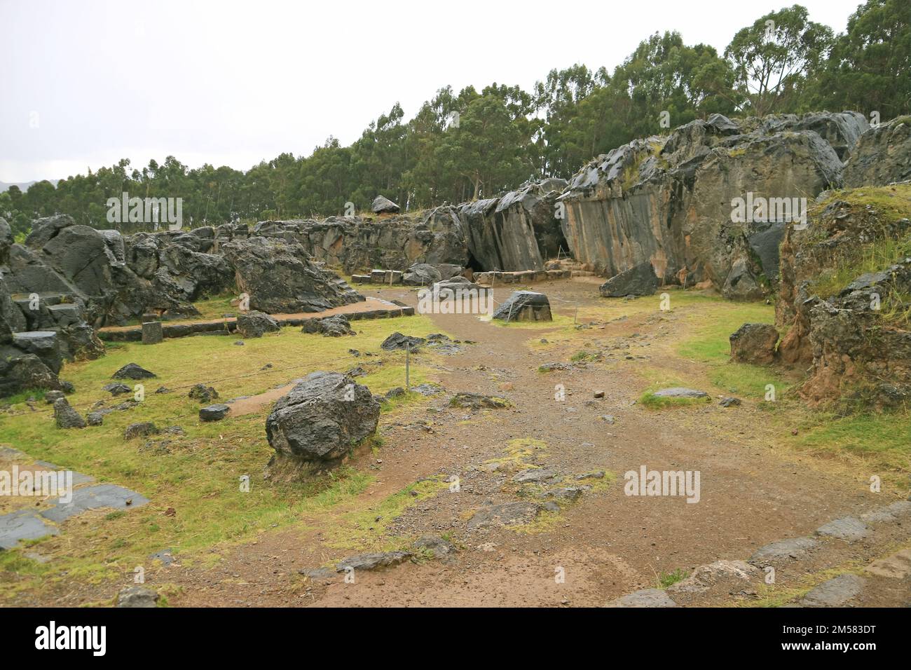 La Grotta rituale di Q'enqo, un sito archeologico una volta che ebbero luogo i misteriosi rituali Incas, Cusco, Perù, Sud America Foto Stock