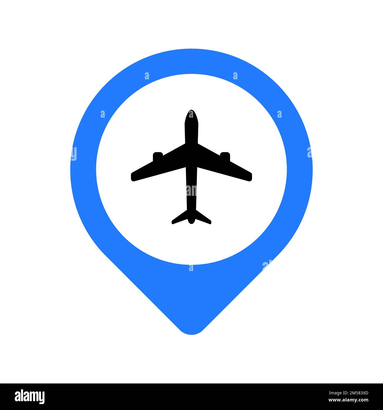 cartello aereo su sfondo bianco Illustrazione Vettoriale