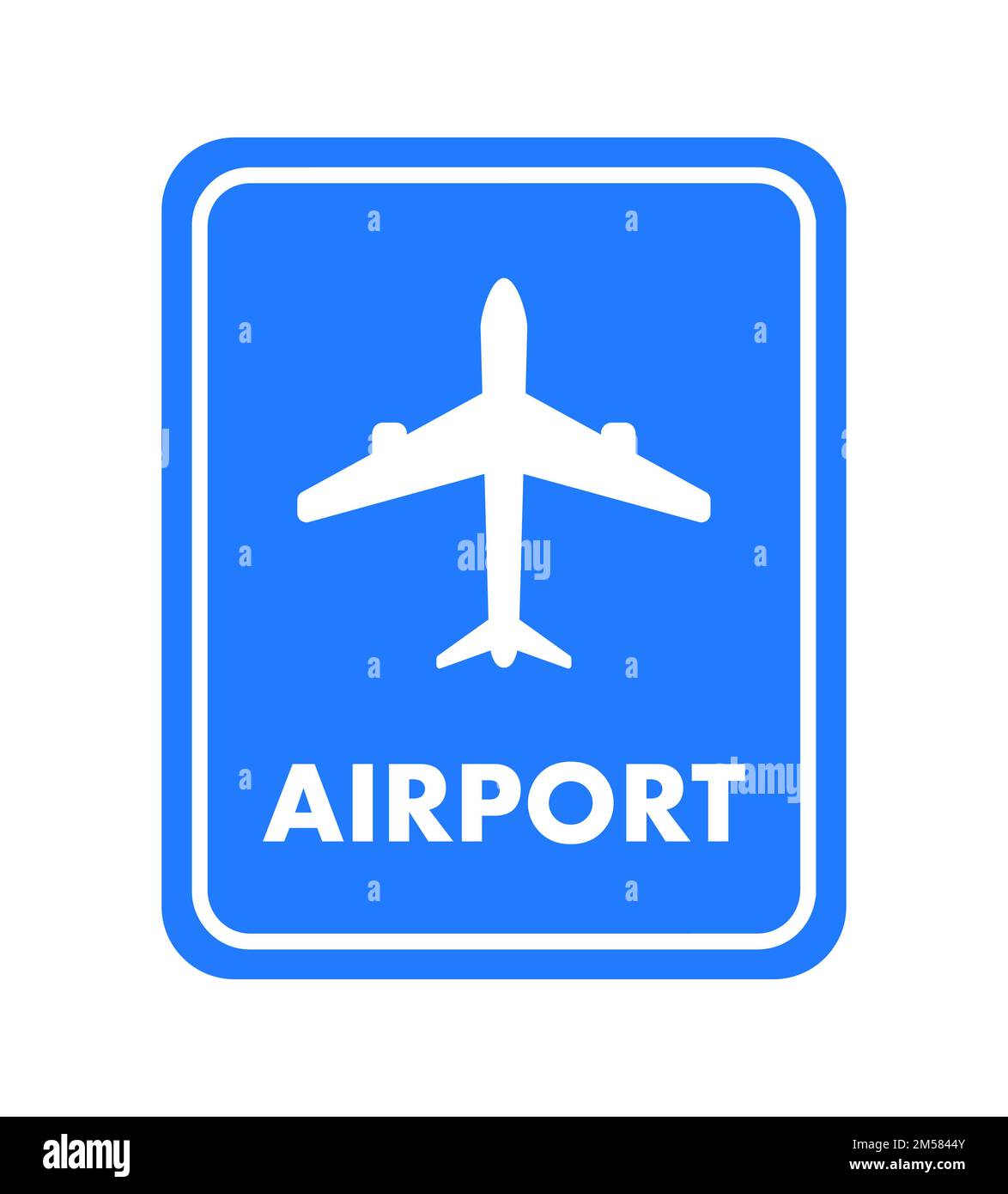 cartello aereo su sfondo bianco Illustrazione Vettoriale