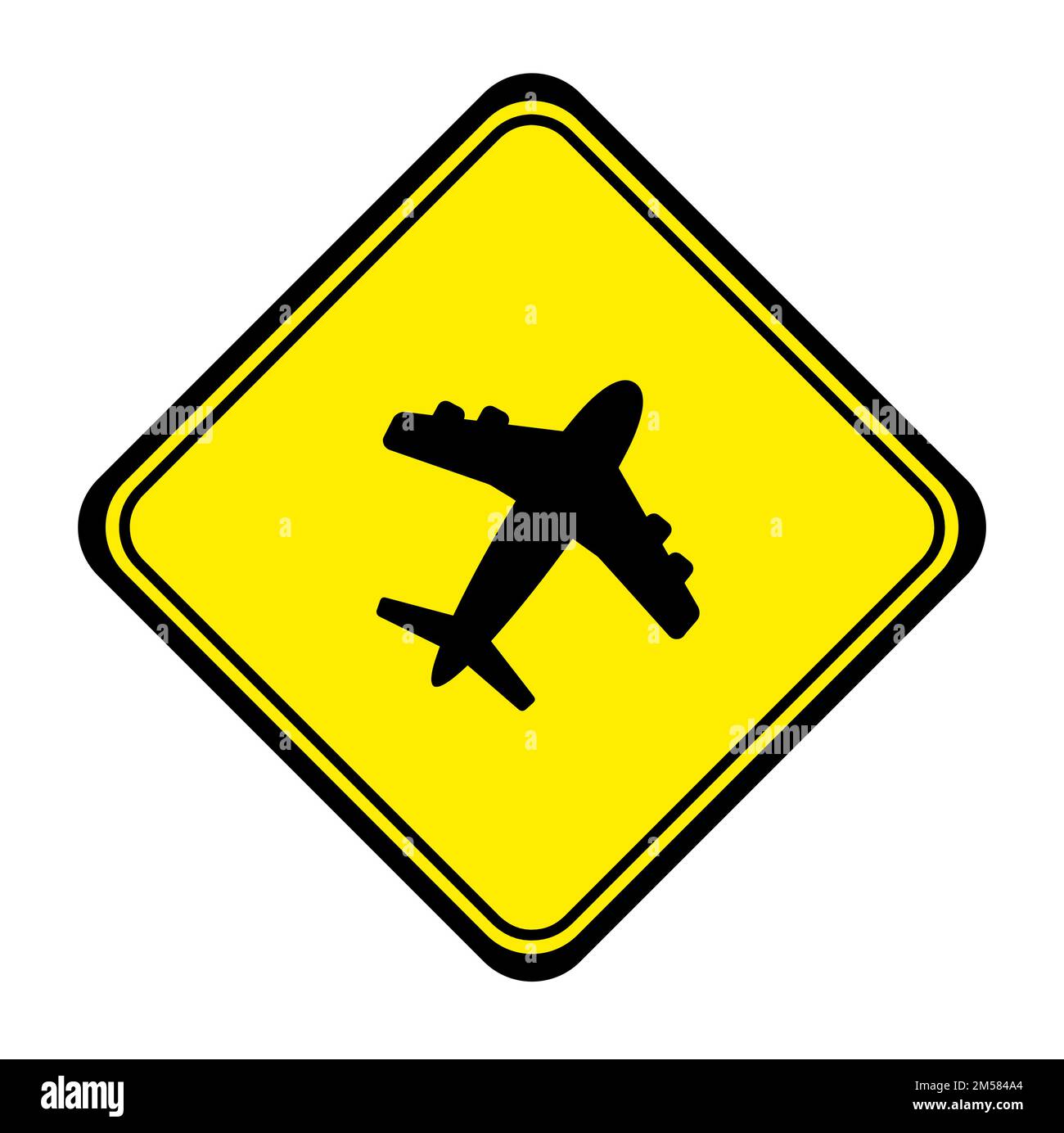 cartello aereo su sfondo bianco Illustrazione Vettoriale