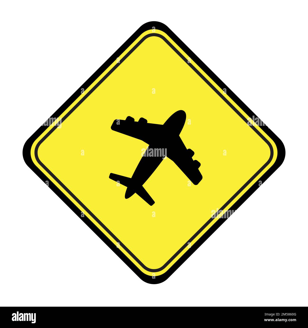 cartello aereo su sfondo bianco Illustrazione Vettoriale