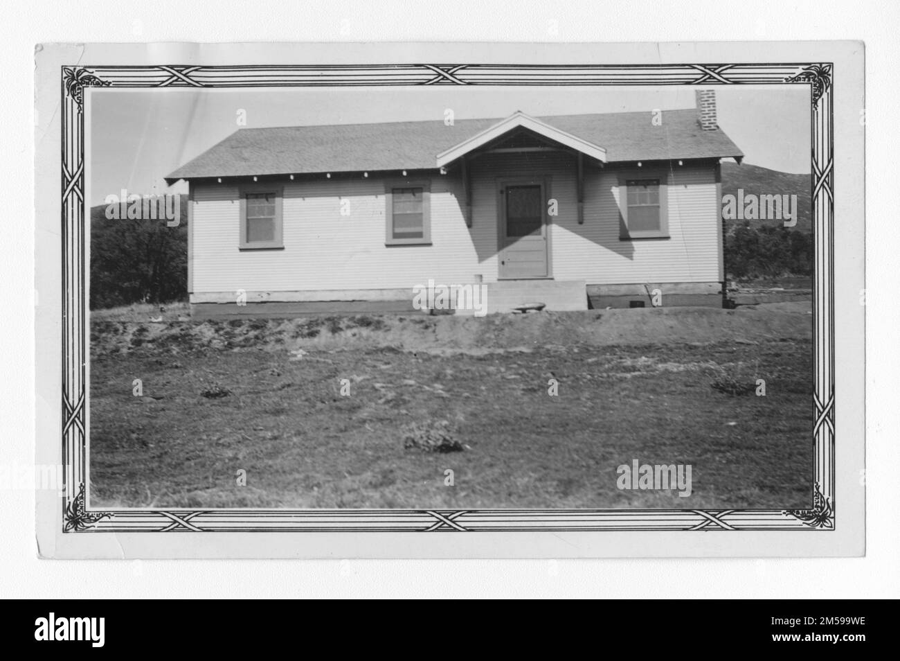 Didascalia originale: 'Casa n° 6.'. 1936 - 1942. Regione del Pacifico (Riverside, CA). Stampa fotografica. Dipartimento dell'interno. Ufficio degli affari indiani. Agenzia di missione. 11/15/1920-6/17/1946. Fotografie Foto Stock