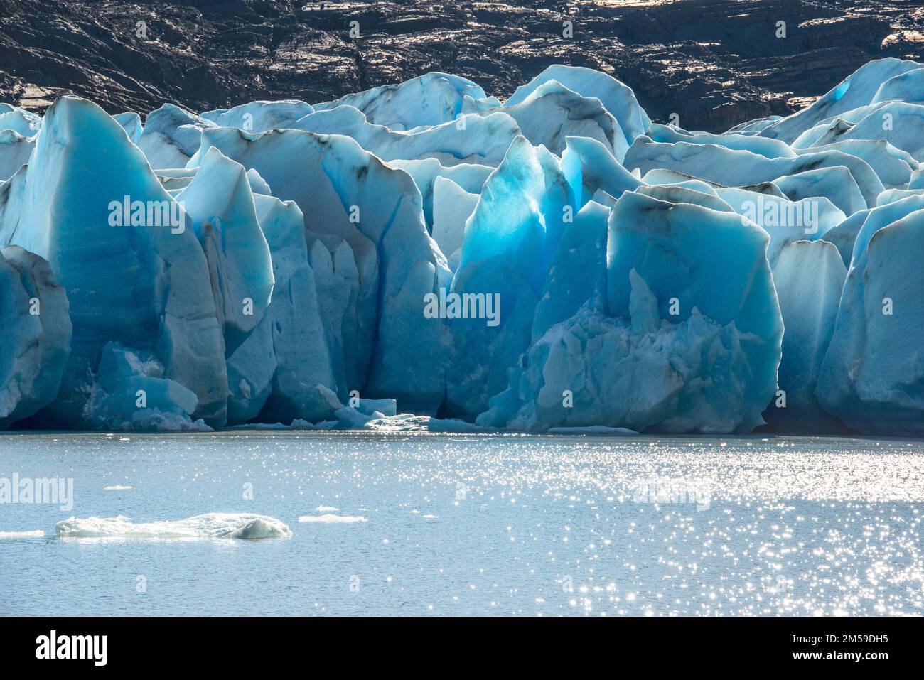 Im Torres del Paine Nationalpark a Süd-Patagonien, Cile. Foto Stock