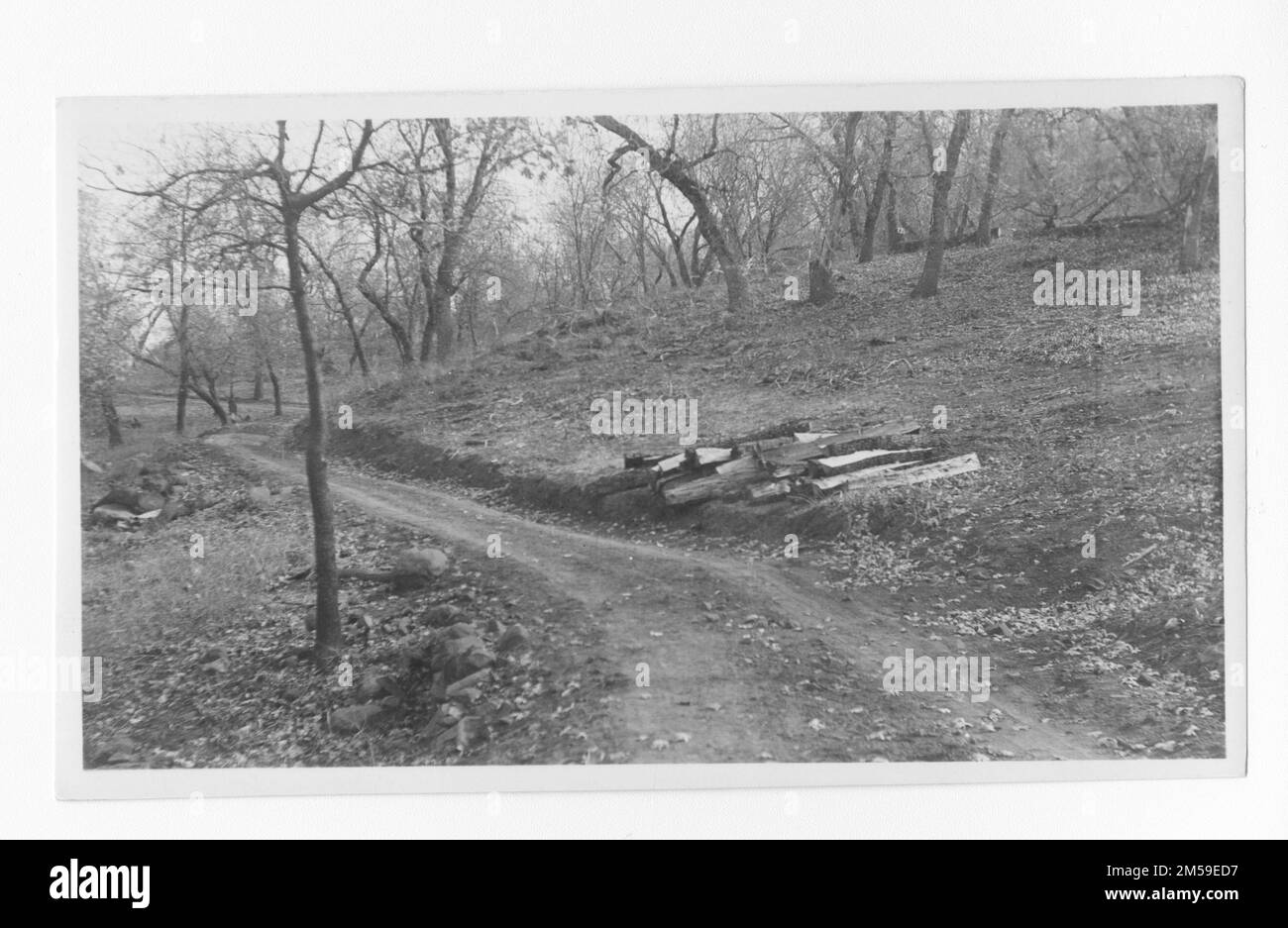 Didascalia originale: 'Mesa Grande. Truck Trail". 1936 - 1942. Regione del Pacifico (Riverside, CA). Stampa fotografica. Dipartimento dell'interno. Ufficio degli affari indiani. Agenzia di missione. 11/15/1920-6/17/1946. Fotografie Foto Stock