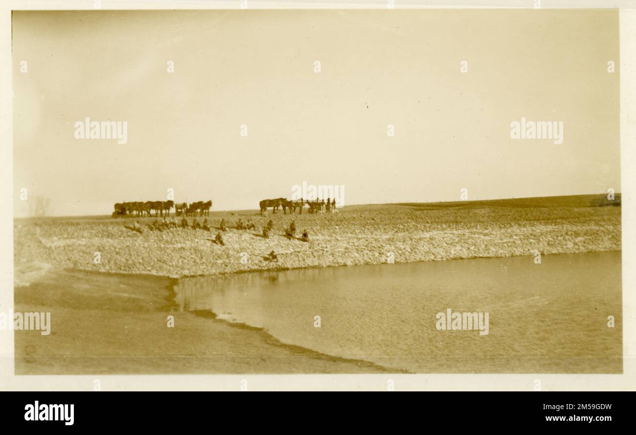 Serbatoio. 1920 - 1965. Regione delle pianure centrali (Kansas City, Missouri). Stampa fotografica. Dipartimento dell'interno. Ufficio degli affari indiani. Agenzia Siseton. 9/17/1947-. Fotografie Foto Stock