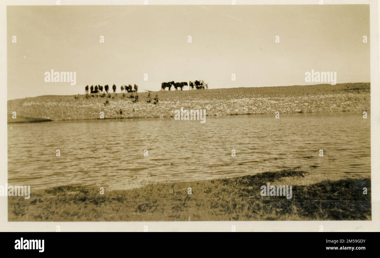 Serbatoio. 1920 - 1965. Regione delle pianure centrali (Kansas City, Missouri). Stampa fotografica. Dipartimento dell'interno. Ufficio degli affari indiani. Agenzia Siseton. 9/17/1947-. Fotografie Foto Stock