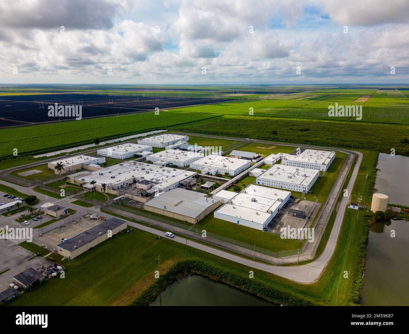 Foto aerea del drone di South Bay Correctional Facility Florida USA Foto Stock
