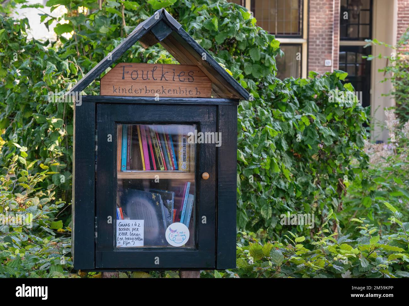 Piccola Libreria Da Esterno In Legno - Little Free Library Per Lo Scambio Di Libri - Cassetta Dei Libri Per Giardino E Spazi Pubblici - 4