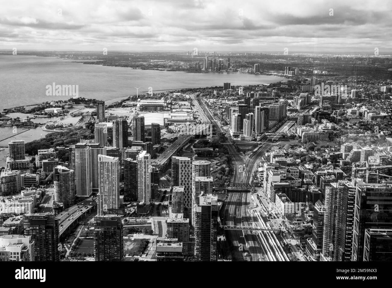 Toronto, Ontario, Canada City Life e vedute dello skyline con la CN Tower Foto Stock